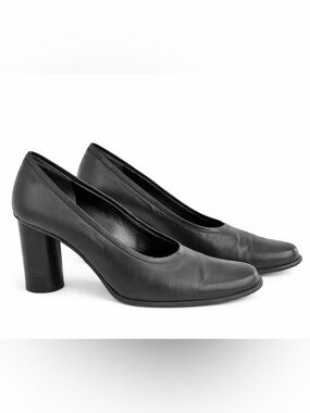 FENDI Dark Grey Leather Heels Authentic Size IT 39 / US 9